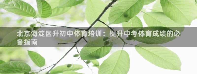 极悦平台发7O777：北京海淀区升初中体育培训：提升