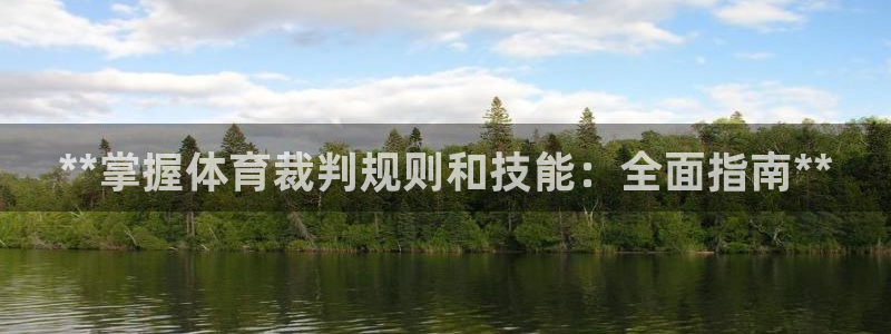 极悦平台官方网站入口下载：**掌握体育裁判规则和技能
